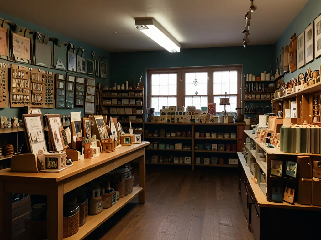 Interior de la tienda de manualidades