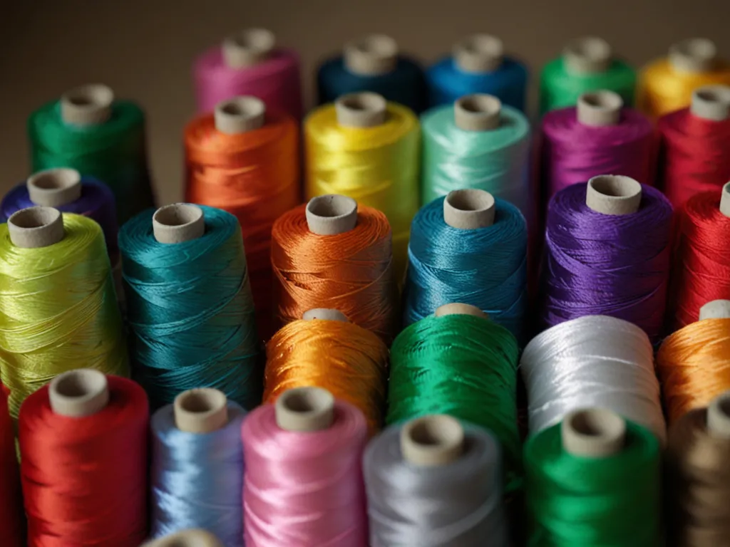 Hilos de bordar de diferentes colores